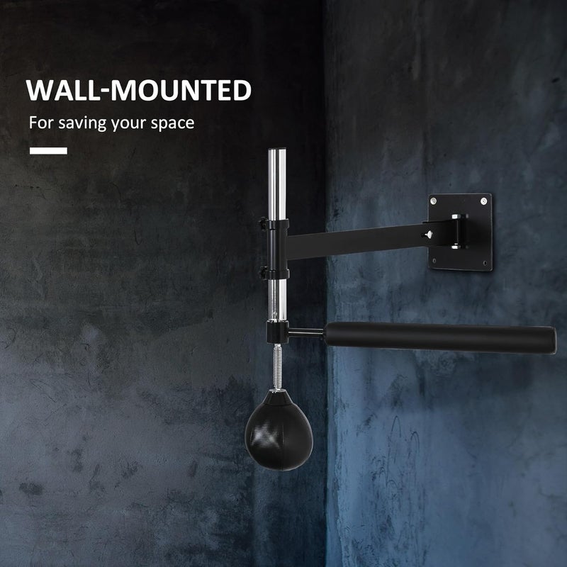 Soozier Lightweight Fast-Reflexes Speed Bag Boxing Punching Bag Wall Mount Height Adjustable, MMA, Martial Arts, and Boxing Equipment for Training at Home, Heavy-Duty, 9" H x 7" Dia. - Image 4